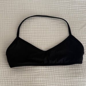 Classic Black V-Neck Bikini Top